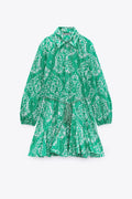 Green Pattern Dress