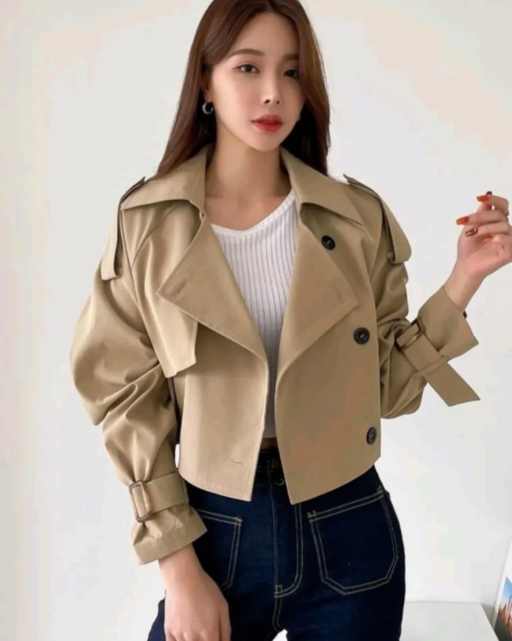 Crop Trench Coat