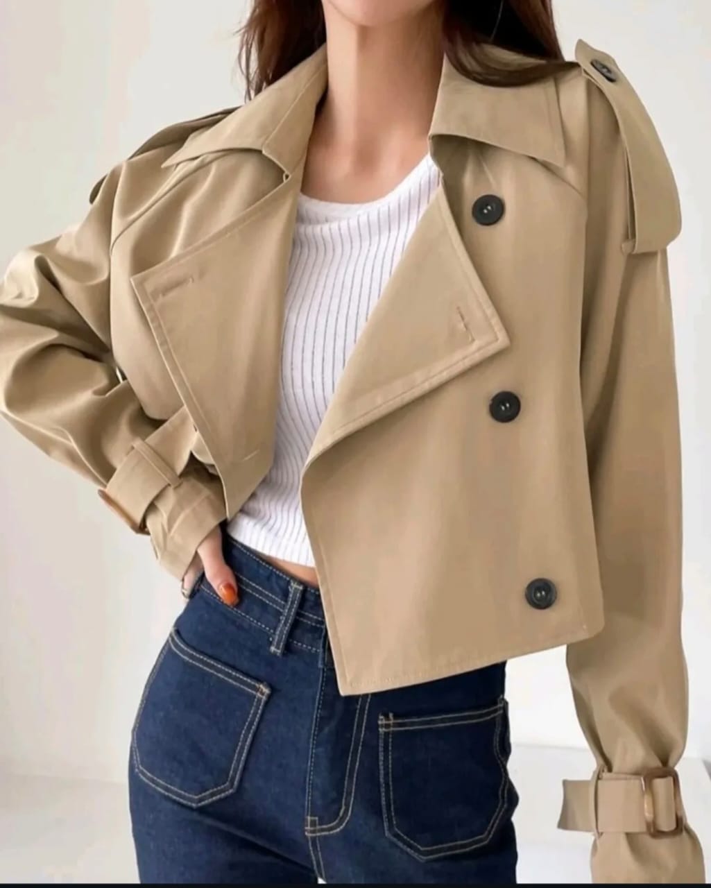 Crop Trench Coat